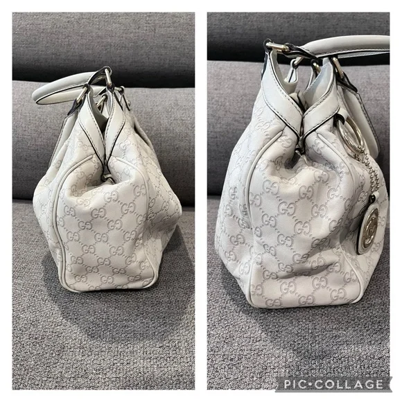 Authentic Gucci GG Guccissima Sukey Medium - Ivory - Picture 10 of 16